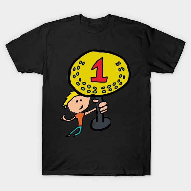 Number One T-Shirt by Mark Ewbie